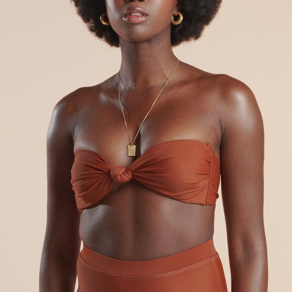 OOKIOH Brown Napali Bikini Top - Medium - NWT